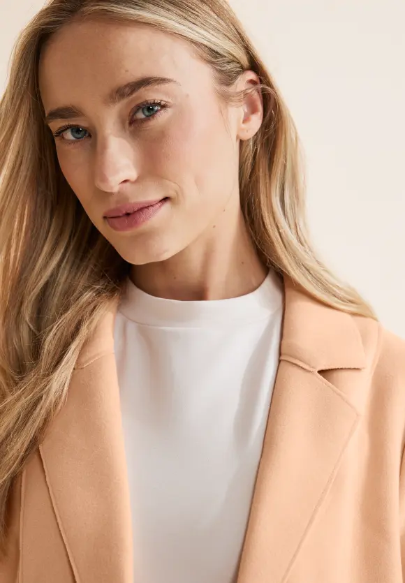Cosy Übergangsmantel - soft apricot