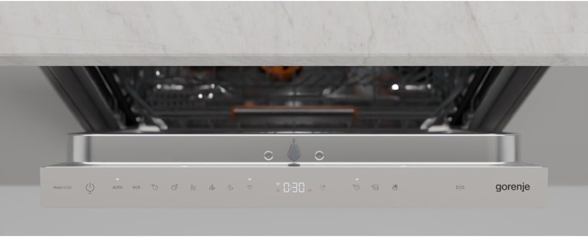 Gorenje ULTRA16BUWIFIX Geschirrspüler/Unterbaugerät/60 breite/16 Maßgedecke/6 Programme/EU Made/TotalDry/Status LED-Licht/FlexUse/Total AquaStop/MultiClack/EEK: B/Einbaumaße (HxBxT):82 x 60 x 57,5 cm