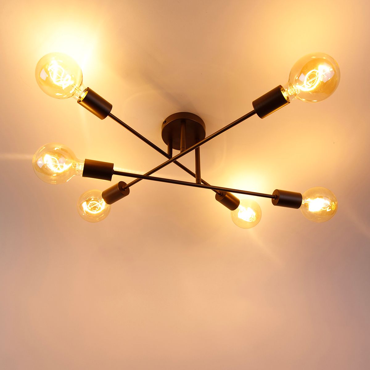 Smart plafondlamp donkerbrons 6-lichts incl. 6 Wifi G95 - Sydney