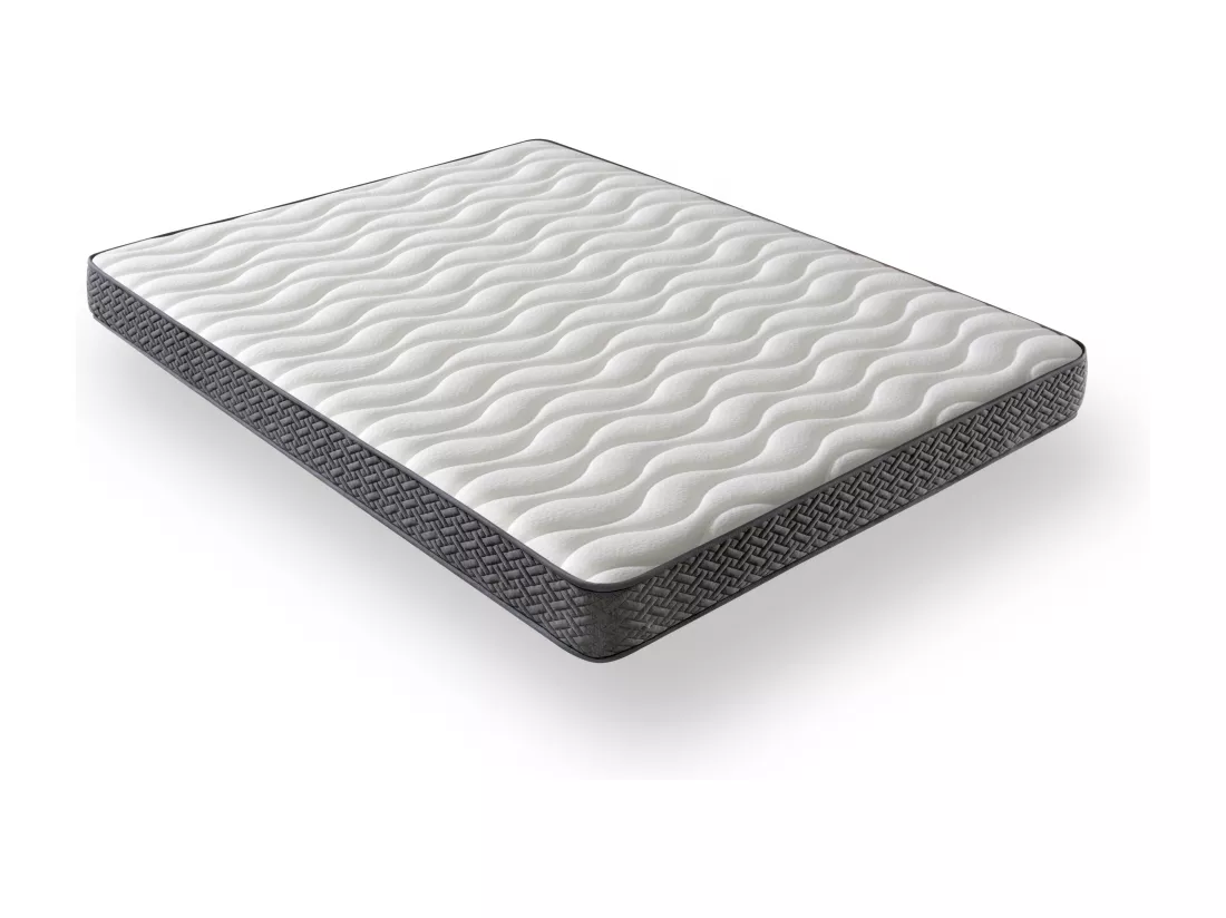 Matelas Mousse 140x190 Montecarlo - Ferme - Réversible - Côté Été/hiver - H15 Cm