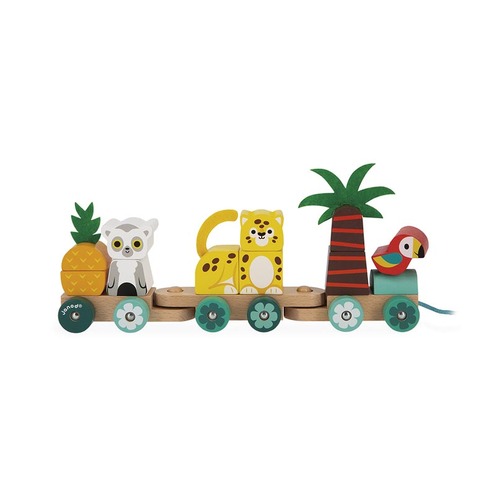 Jeu d'éveil - Train Tropical à tirer - JANOD