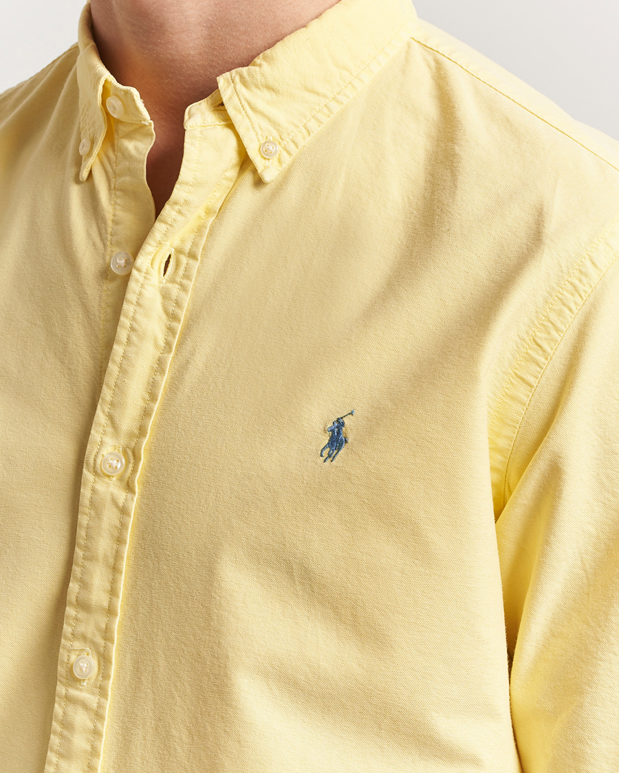 Polo Ralph Lauren Slim Fit Garment Dyed Oxford Shirt Wicket Yellow