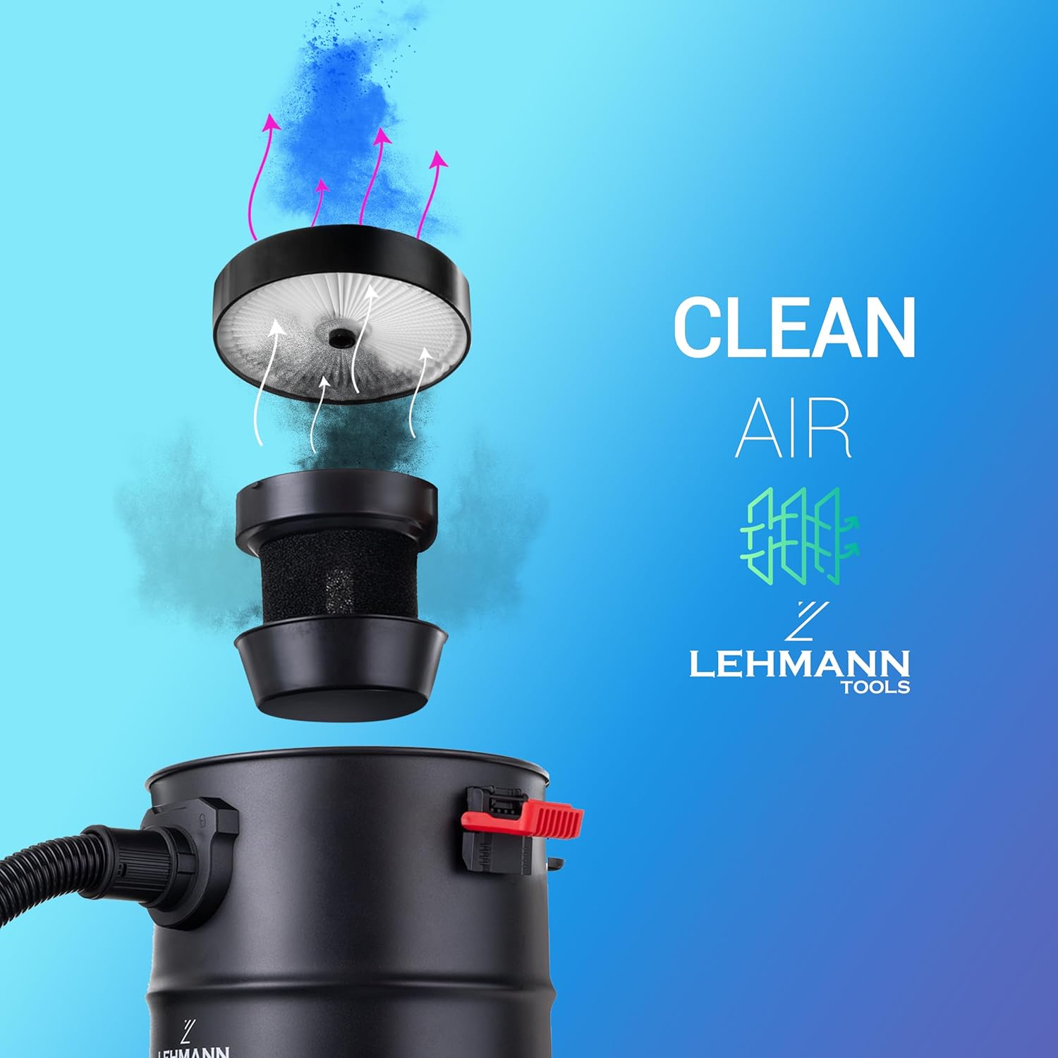LEHMANN Waschsauger Ultrawash 4 in 1 | Staubsauger für Teppiche und Polstermöbel | Beutelloser Staubsauger mit 20-Liter-Behälter | inkl. umfangreichem Zubehör