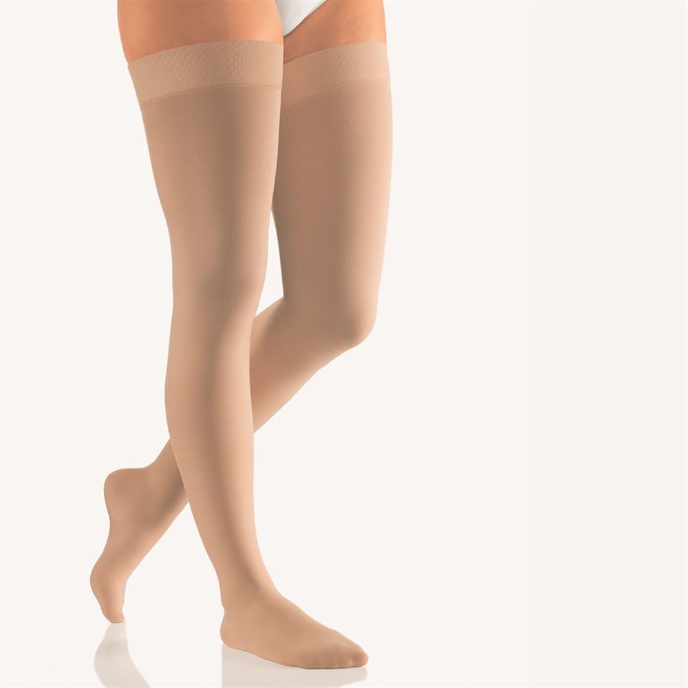 BORT Vital AG KKL2<br>1 Paar, III, geschlossene Spitze weit-normal karamell Noppenhaftband