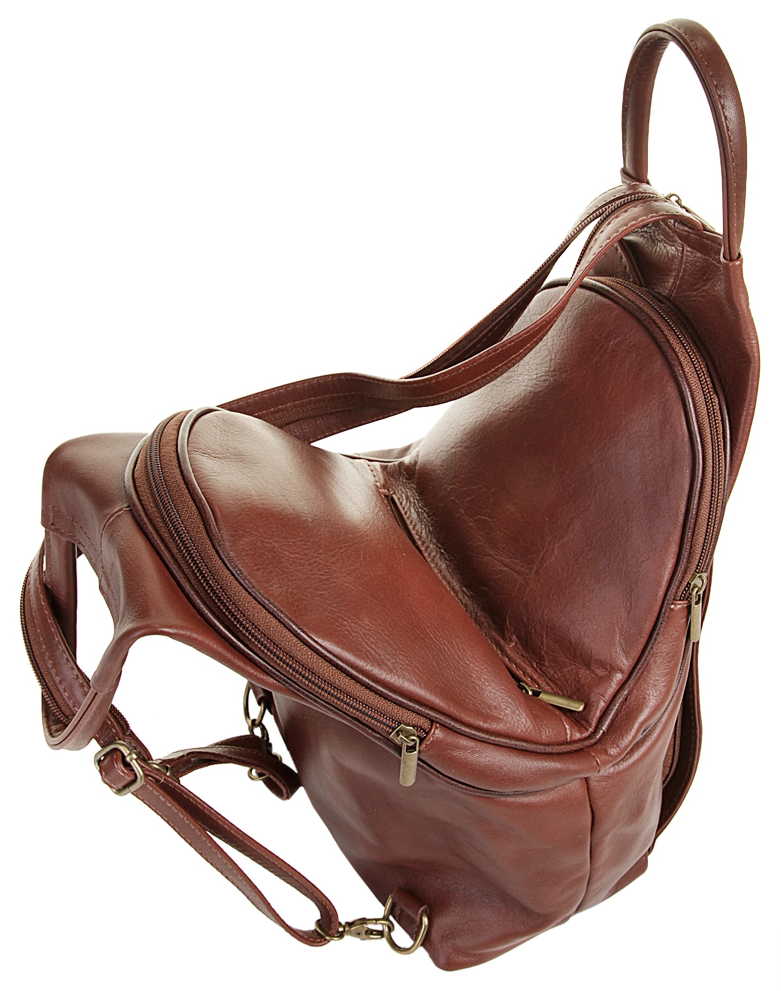 Piké Cityrucksack echt Leder, Made in Italy