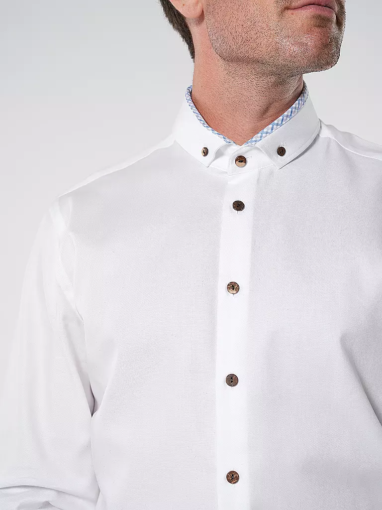 GWEIH & SILK Trachtenhemd Tailored Fit KLOSTERSEE  weiss