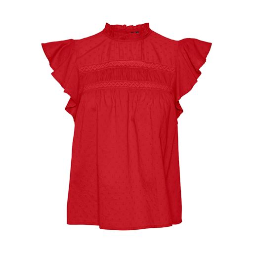 Vero Moda Trine Lace Top, High Risk Red, M