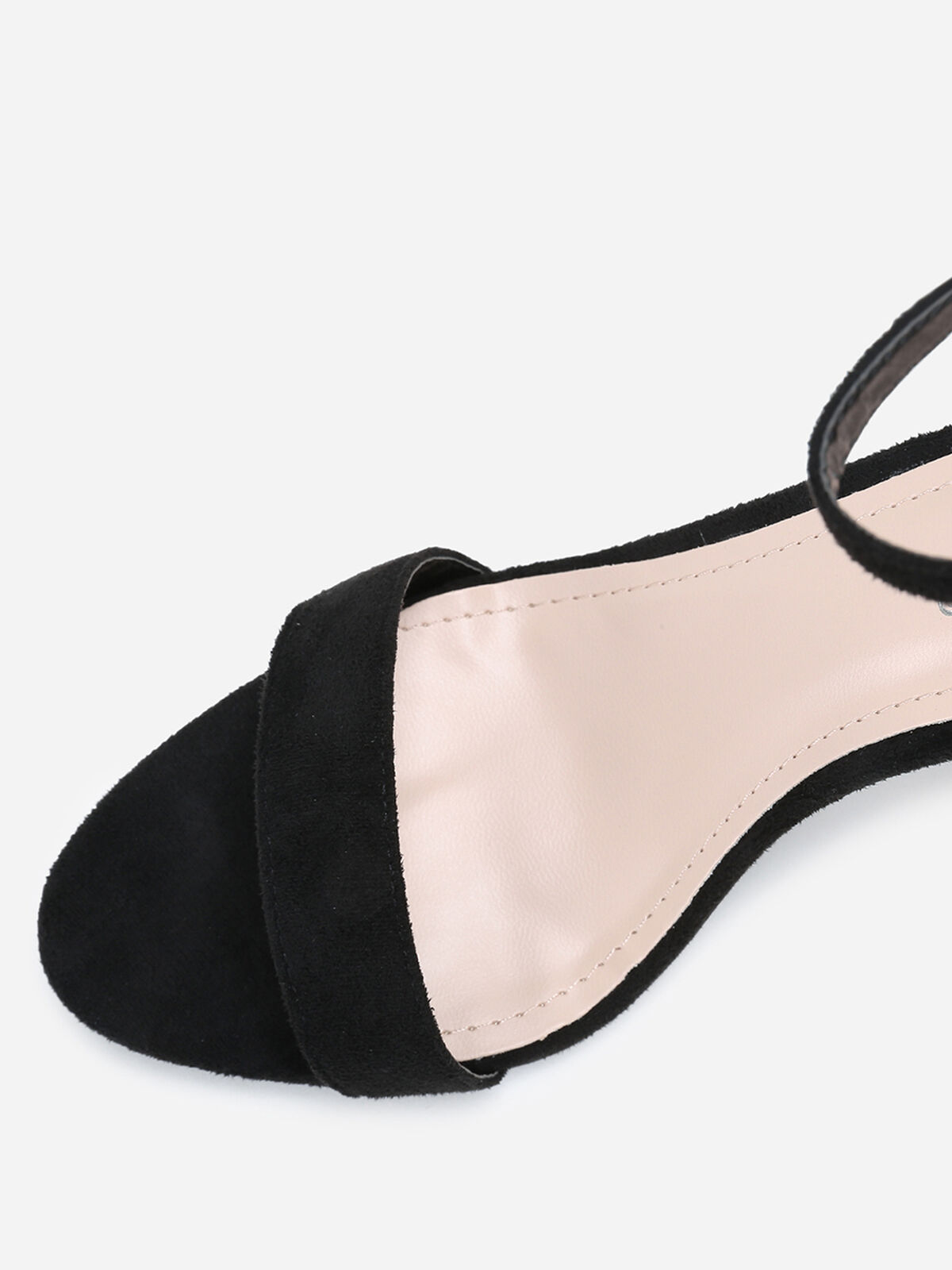 Sandales à brides et talon carré- Noir