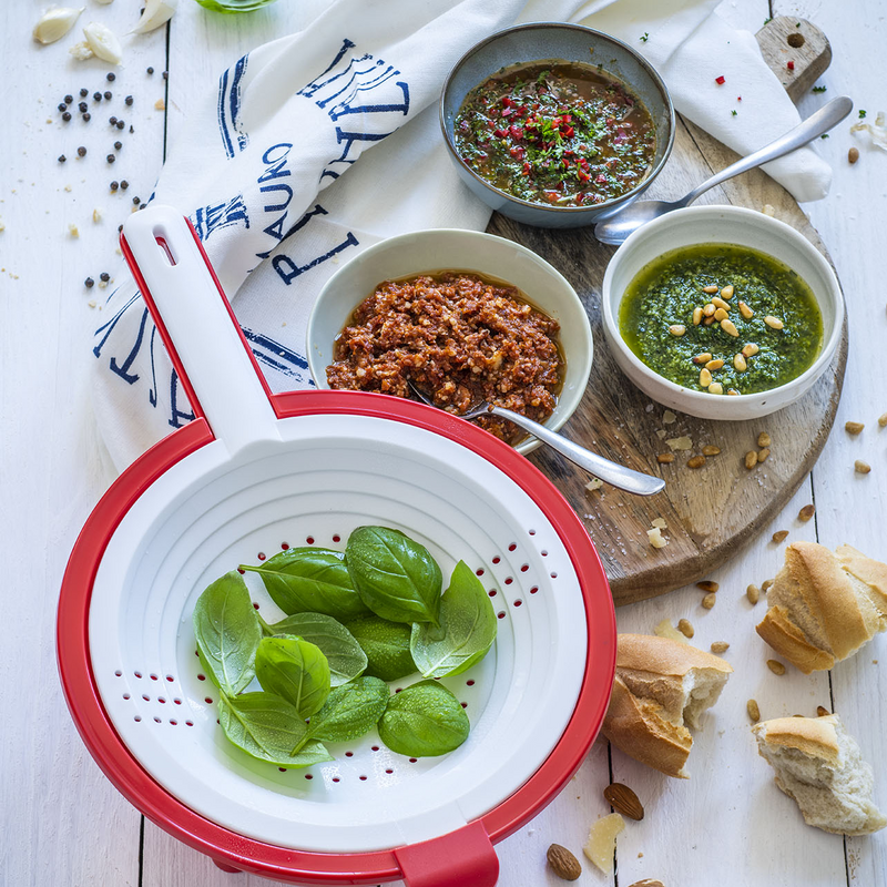 Saladin® Multisieb Praktisches Doppelsieb zum Waschen und Abtropfen von Lebensmitteln