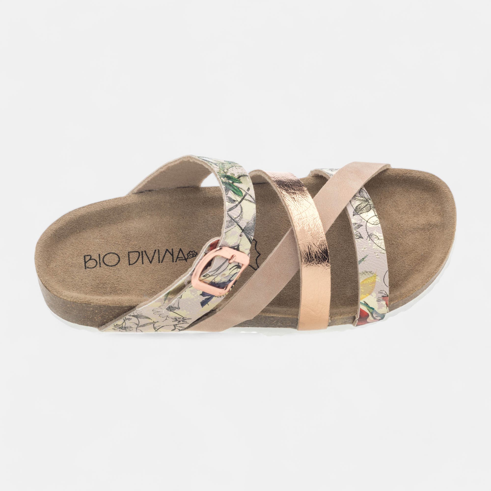 Mules semelle liège Femme rose