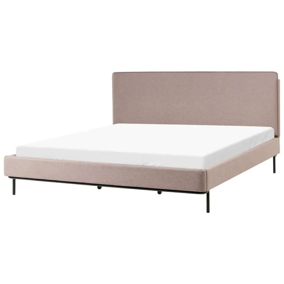 CORIO - Tweepersoonsbed - Taupe - 180 x 200 cm - Polyester