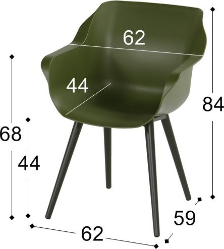 Hartman kuipstoel Sophie Studio groen / zwart