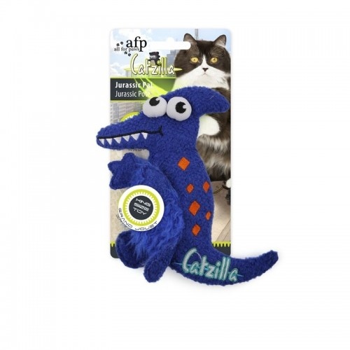 Brinquedo de pelúcia de dinossauro Catzilla da All for Paws para gatos