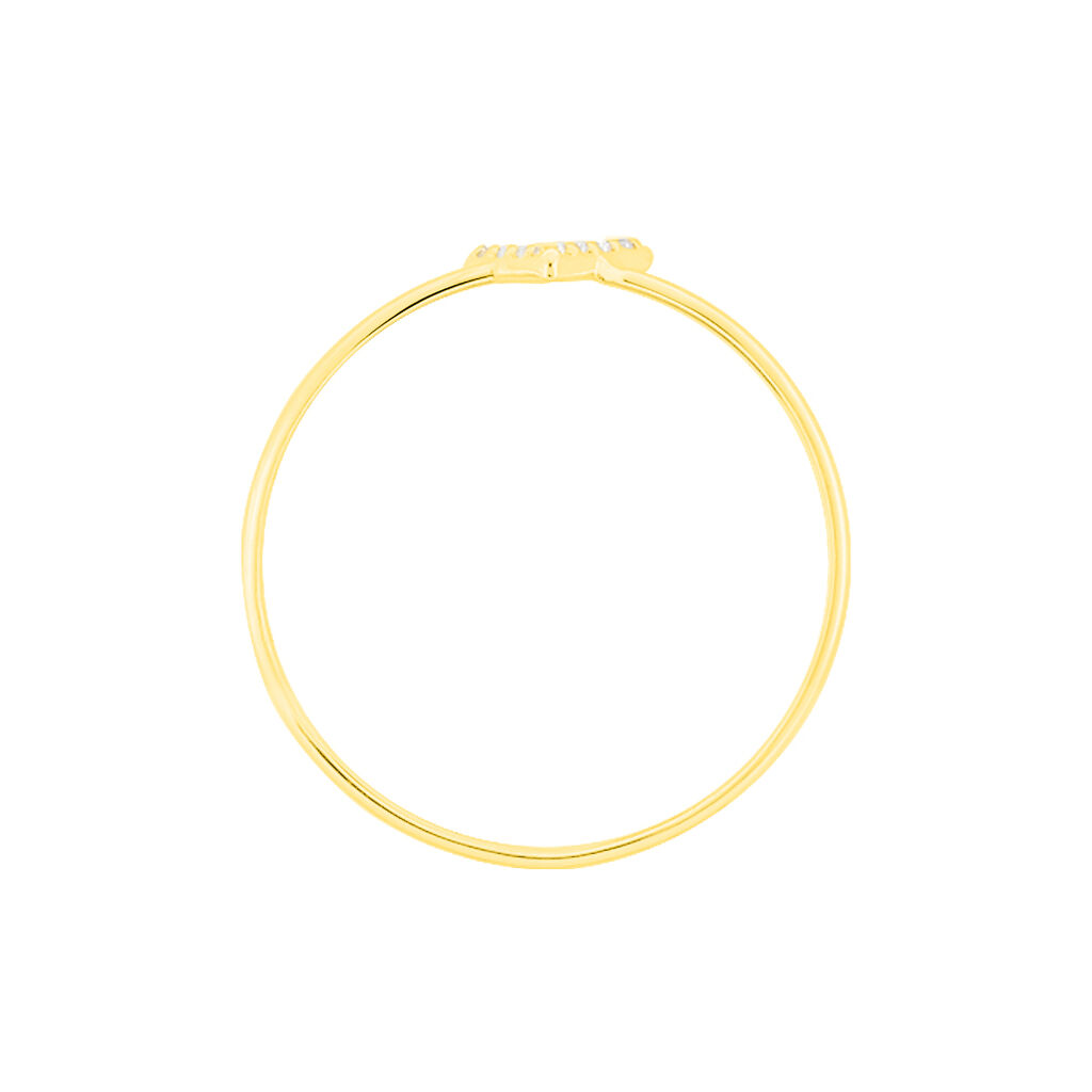 Bague De Phalange Celene Or Jaune Oxyde De Zirconium