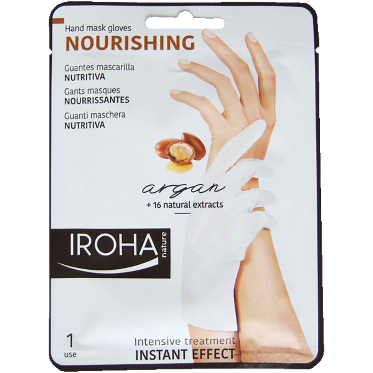 IROHA NATURE Pflegende Handschuh-Maske - Arganöl