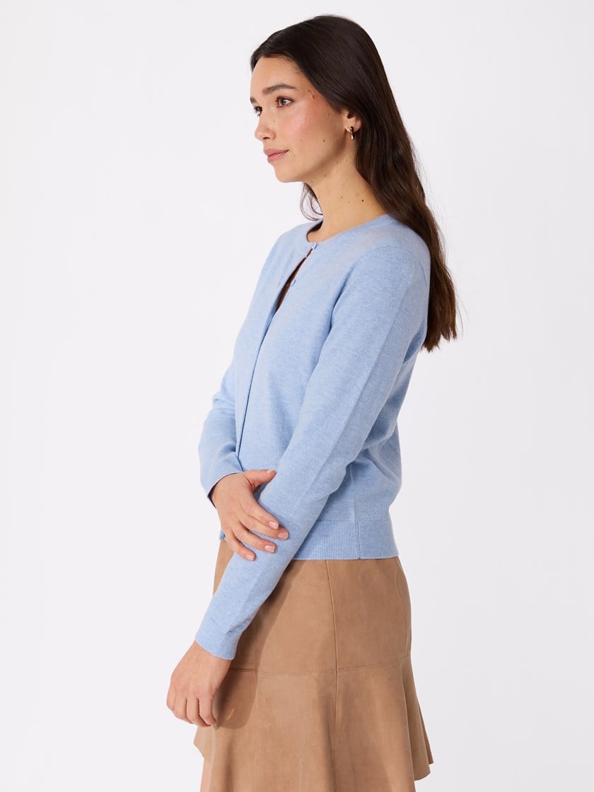 Olea cardigan i merinoblanding S48