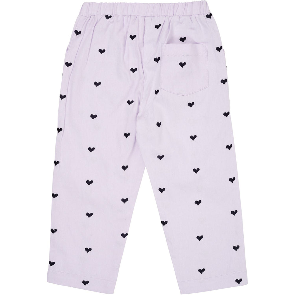 Køb Copenhagen Colors Lavender W. Navy Hearts Twill Heart Bukser