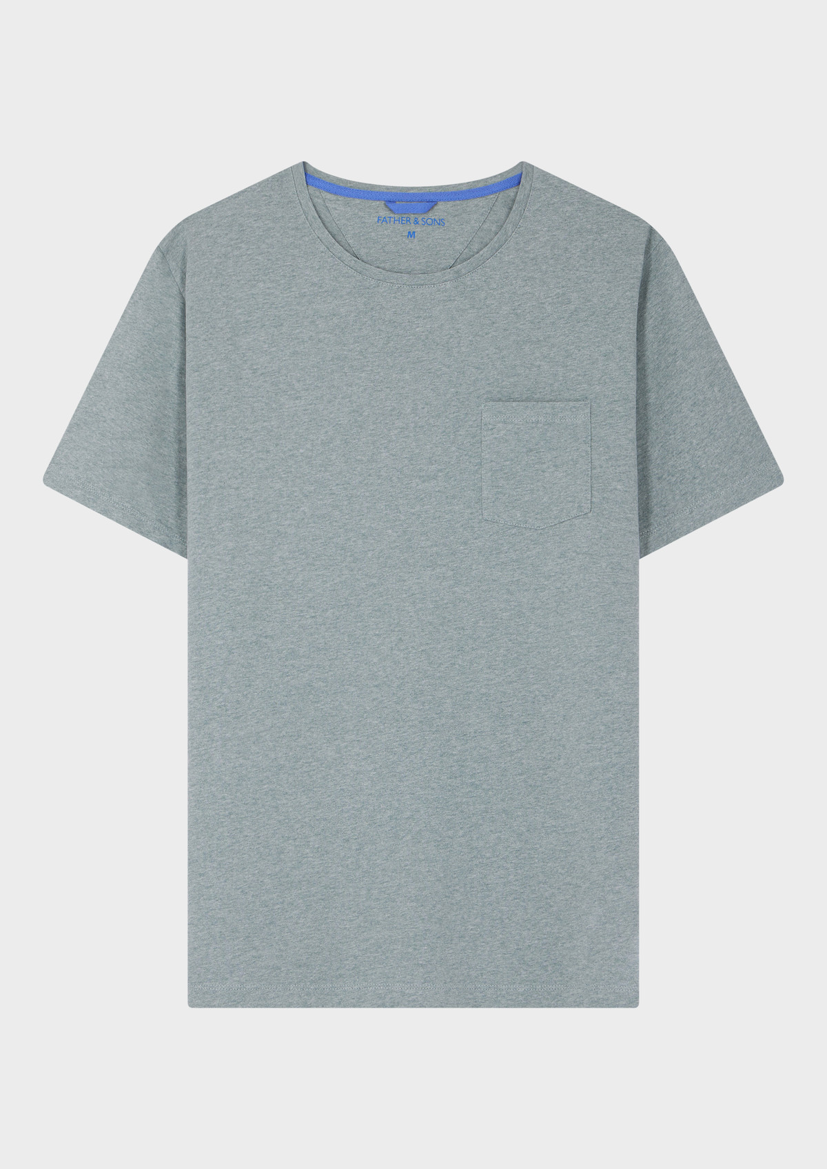 Tee-shirt manches courtes en coton col rond uni vert