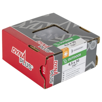 Dynaplus Schroef universeel platkop AR-coating TX-25 4.5x30 150 stuks