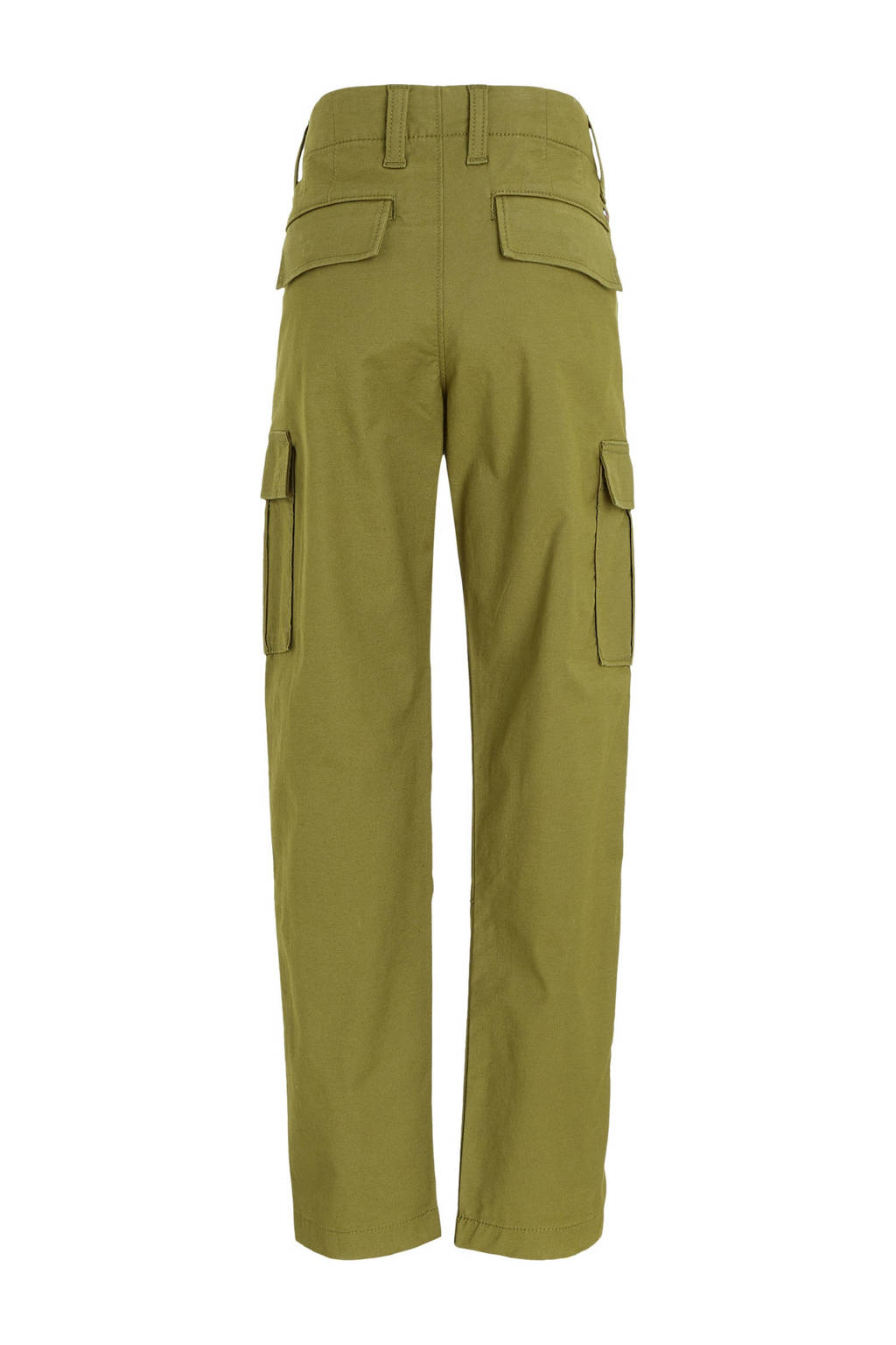 Tommy Hilfiger straight fit cargobroek CHELSEA mosgroen