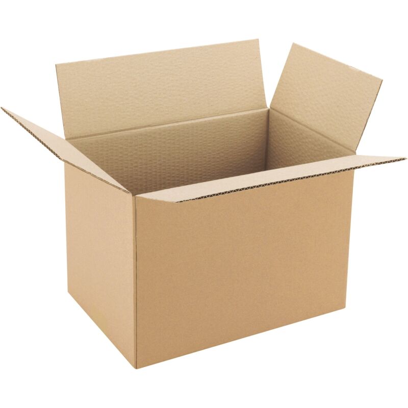 Carton Caisse américaine kraft brun simple cannelure L 35 x l 23 x H 25 cm