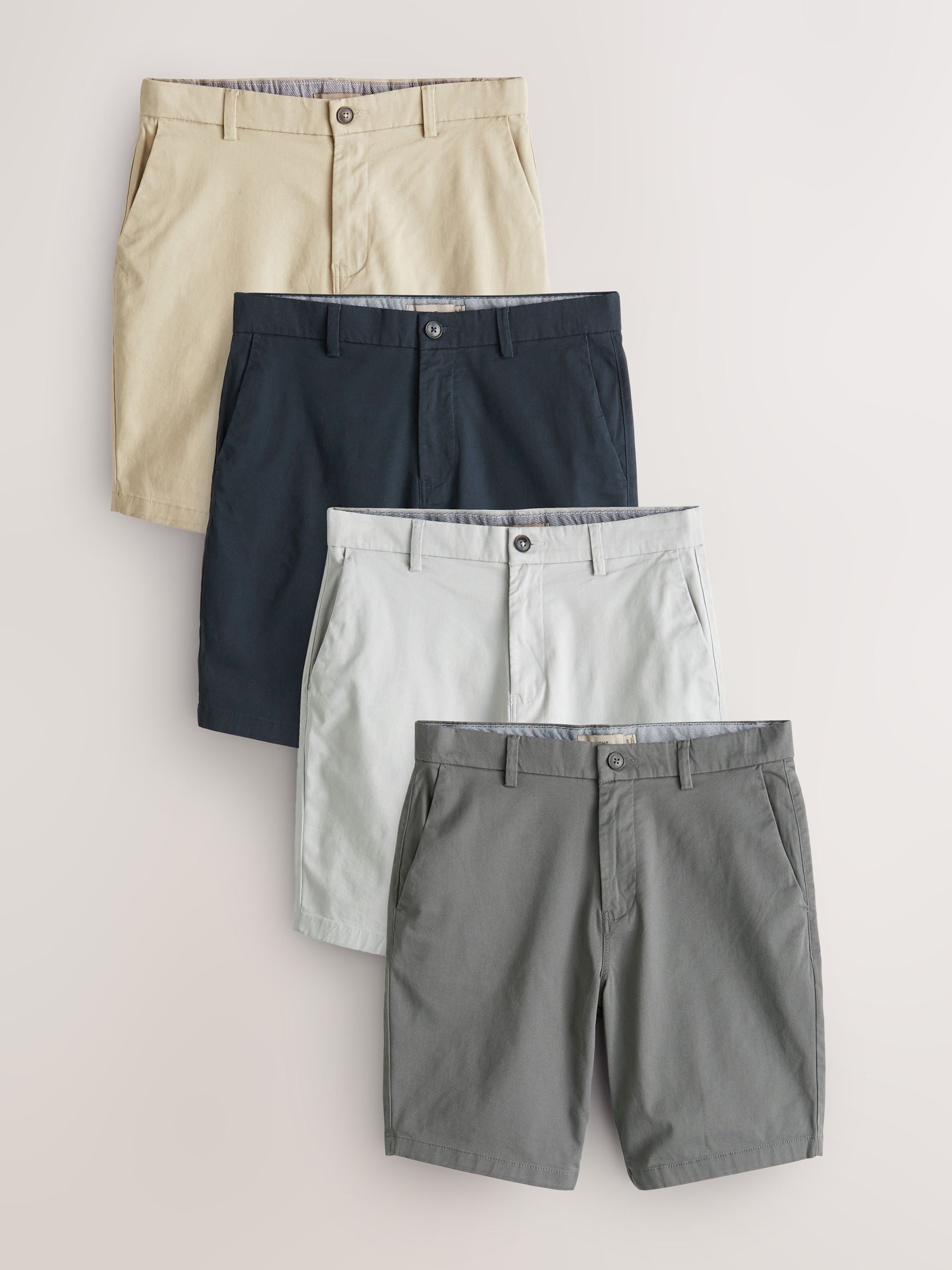 Multi - Slim Fit - Set van 4 chinoshorts met stretch