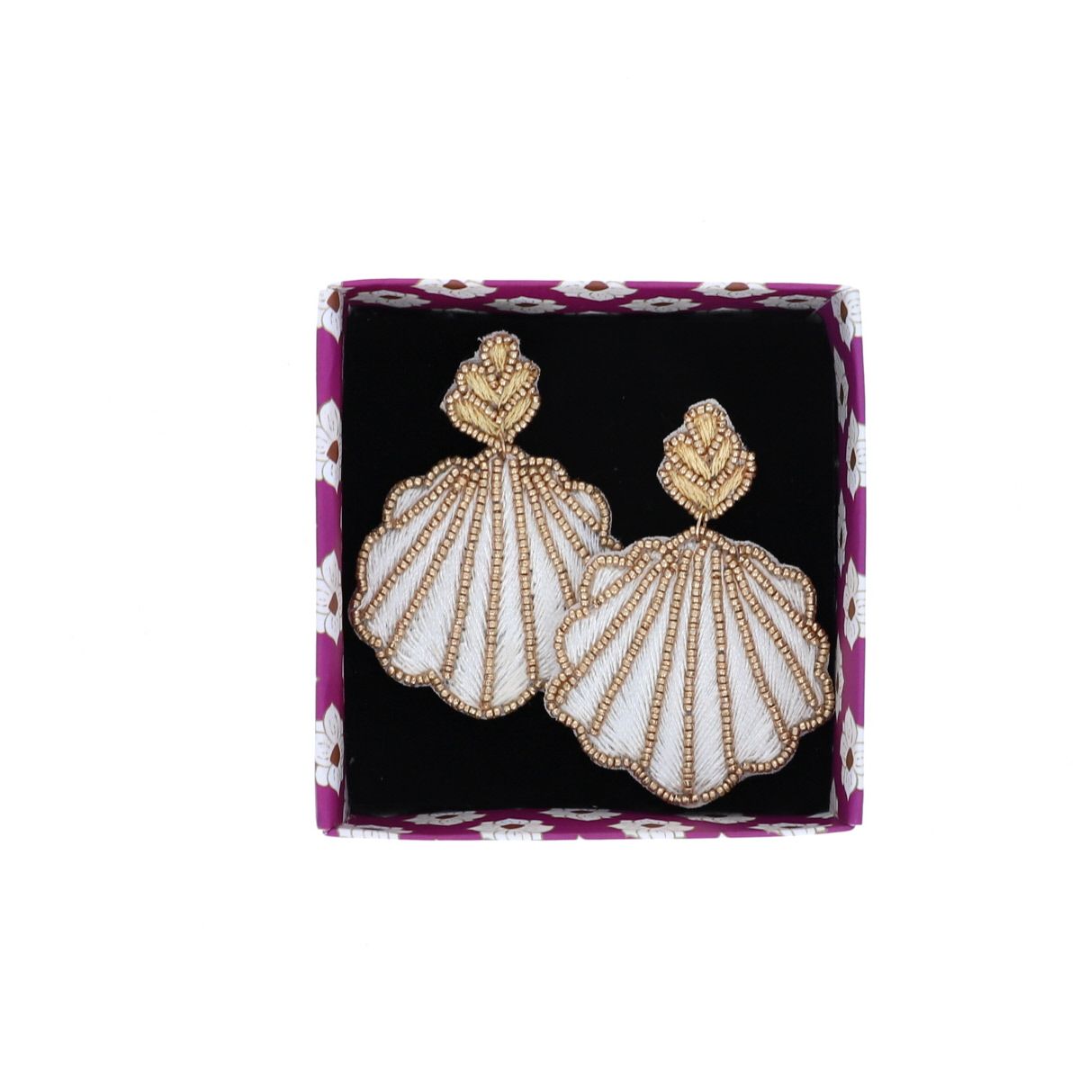 Boucles d'oreilles en perles coquillage Pondie Chérie