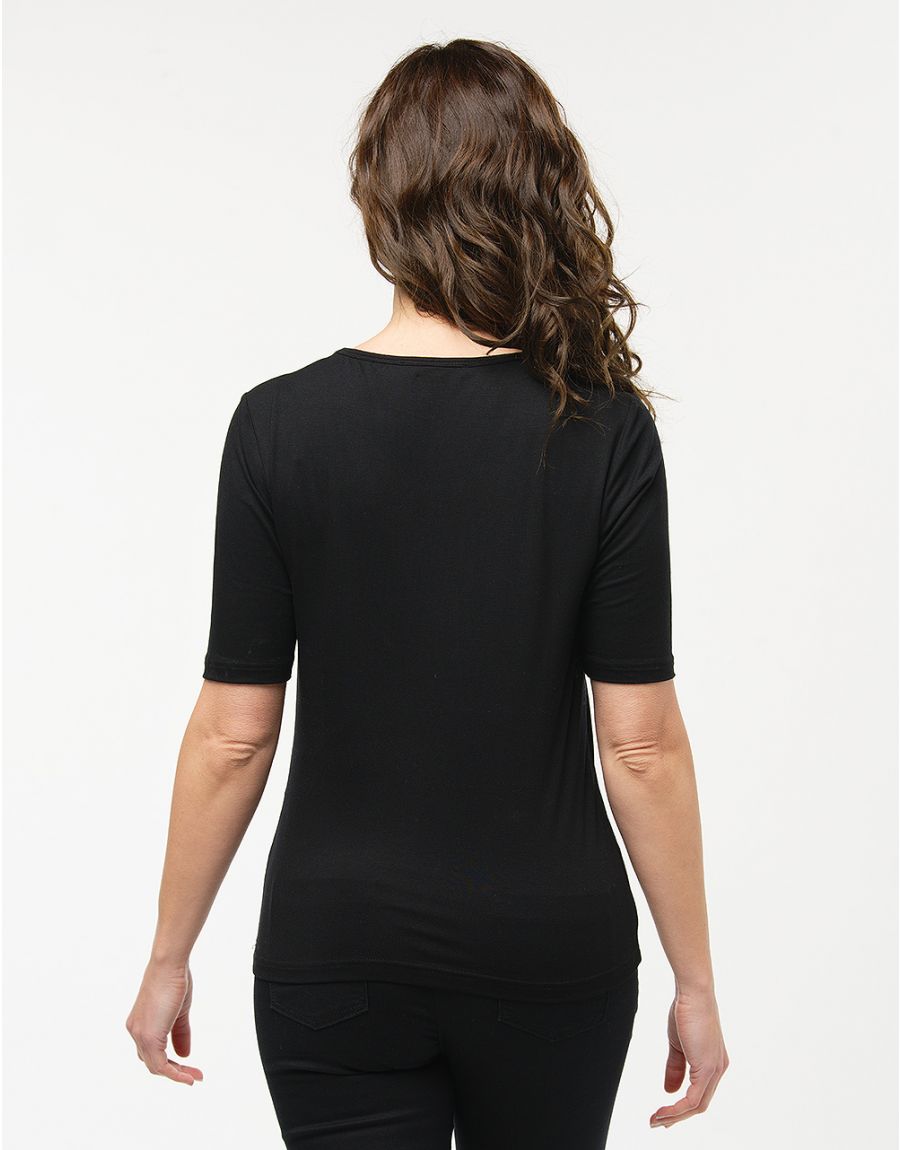 T-shirt noir imprimé