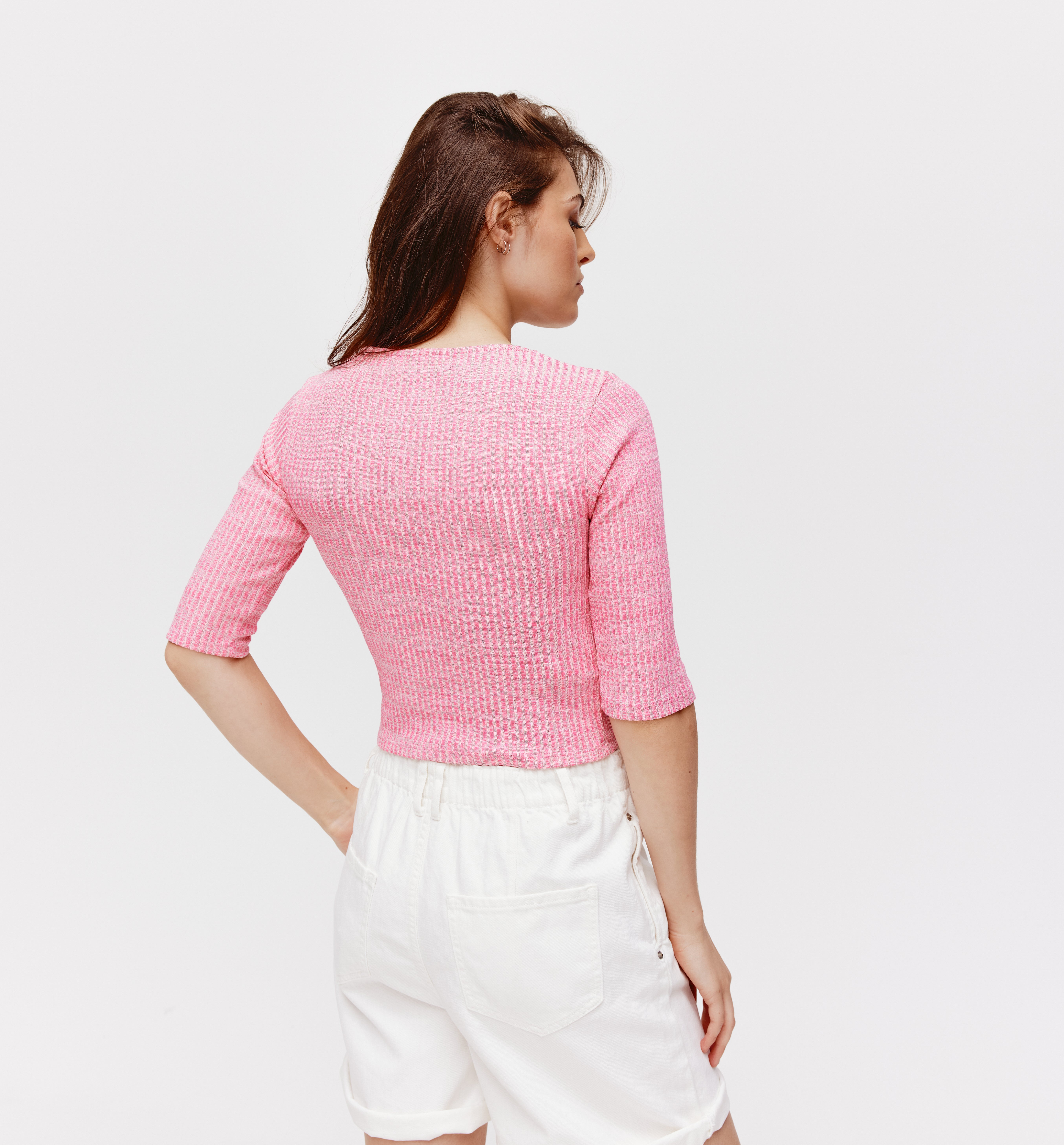 T-shirt brassière Femme - Rose fluo