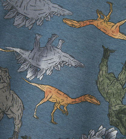 Name It Sweatshirt - NmmBenja - China Blue m. Dino-Print