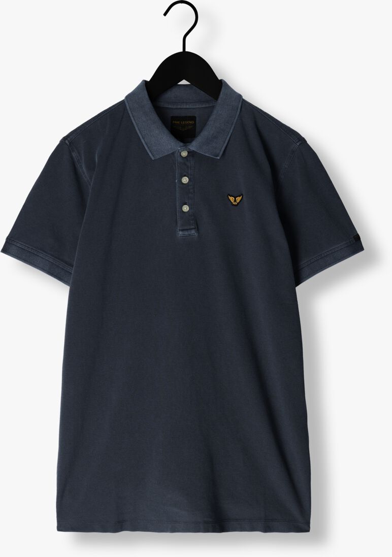PME LEGEND blauwe pme legend polo short sleeve polo pique garment dye