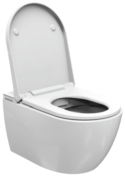 Plieger Capri randloze douche wc met softclose zitting wit glans