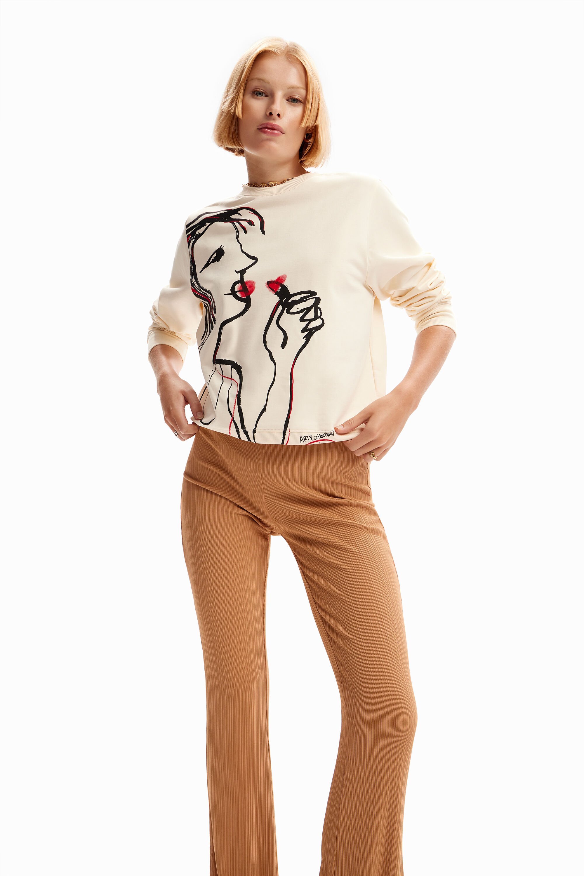 Pantalon évasé stretch