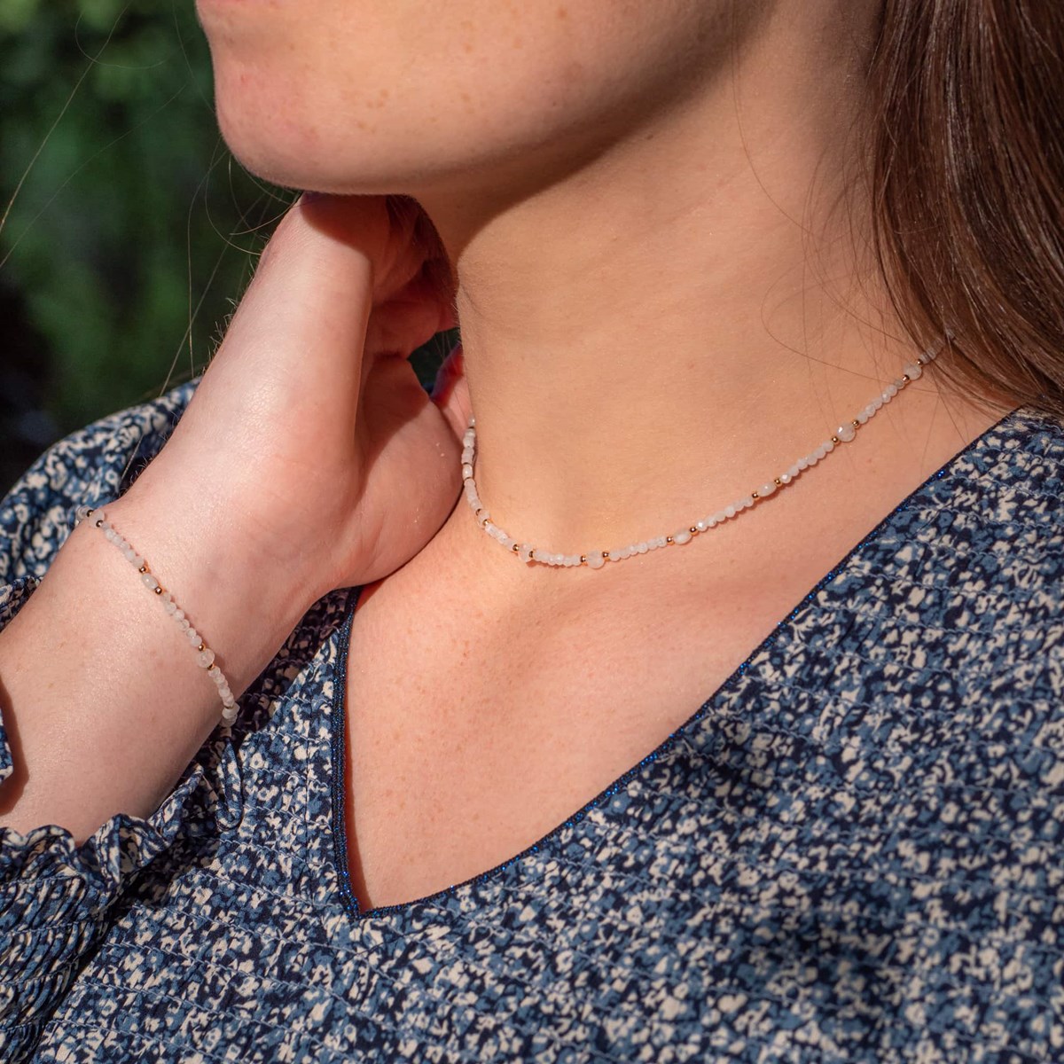 Collier et bracelet Paloma en pierres de Lune