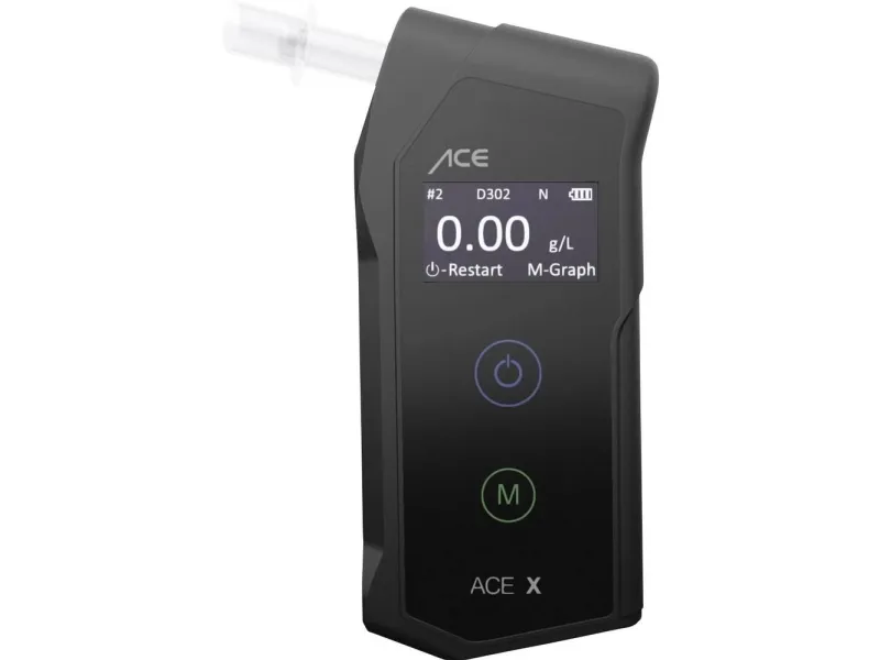 ACE X Alkoholtester Sort 0.0 til 5 ‰ inkl. display