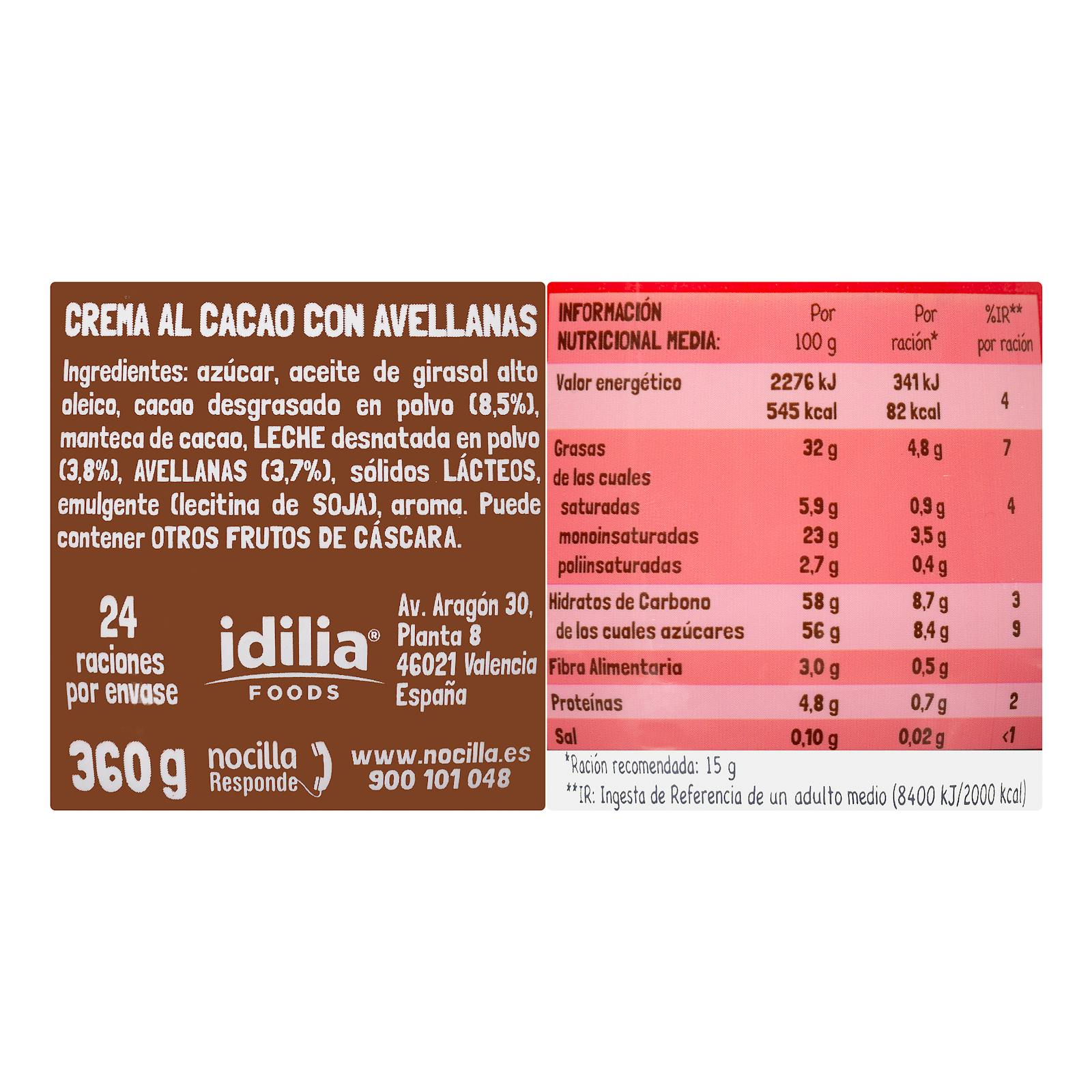 Crème de cacao noisette Nocilla originale