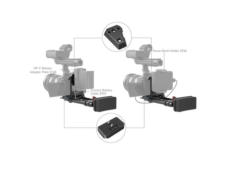 Smallrig V-Mount-Akkuplatte Advanced Mounting System Kompaktes, leichtes All-in-One-Montagesystem für V-Mount-Batterien mit Brustpolster