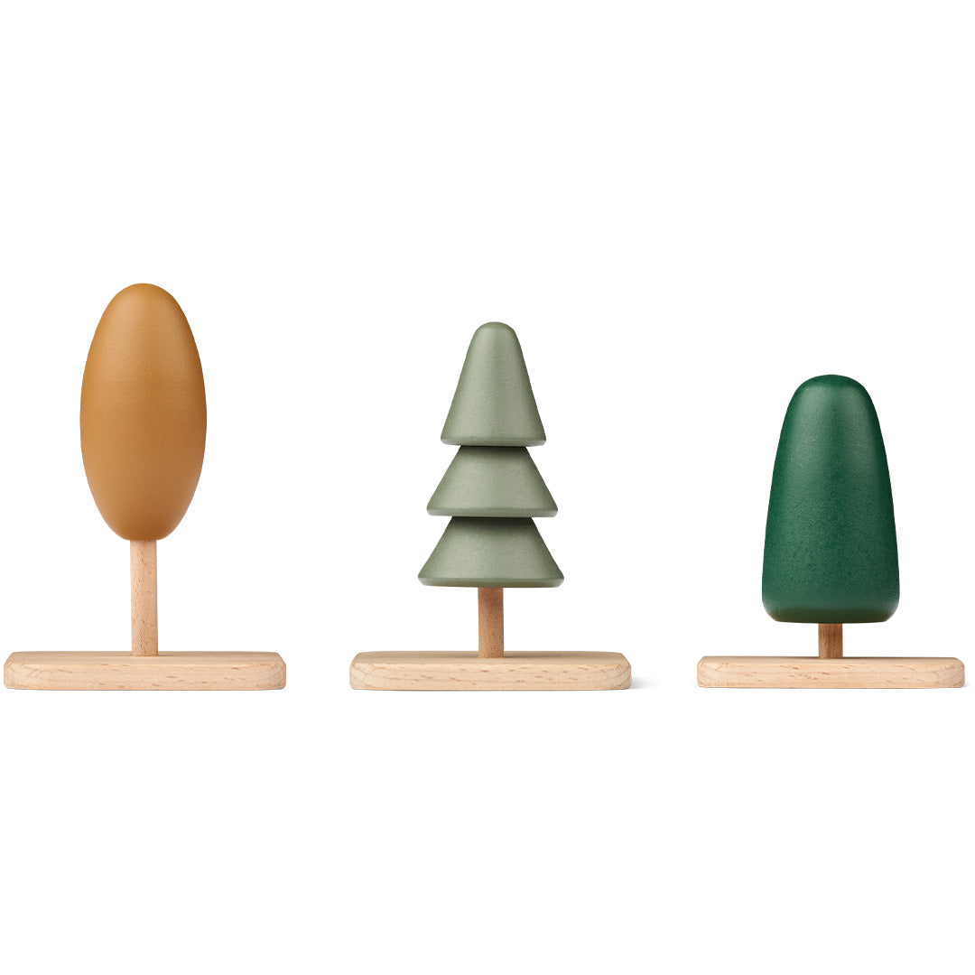 Liewood village bomen - faune green mix - 3st