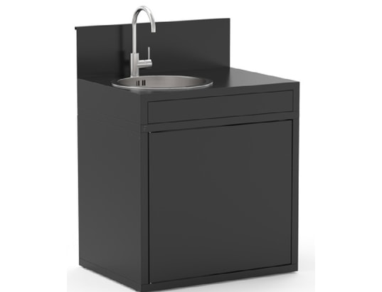 FORGE ADOUR - Meuble avec évier Support évier 80 cm, Acier, 1 porte, Série N