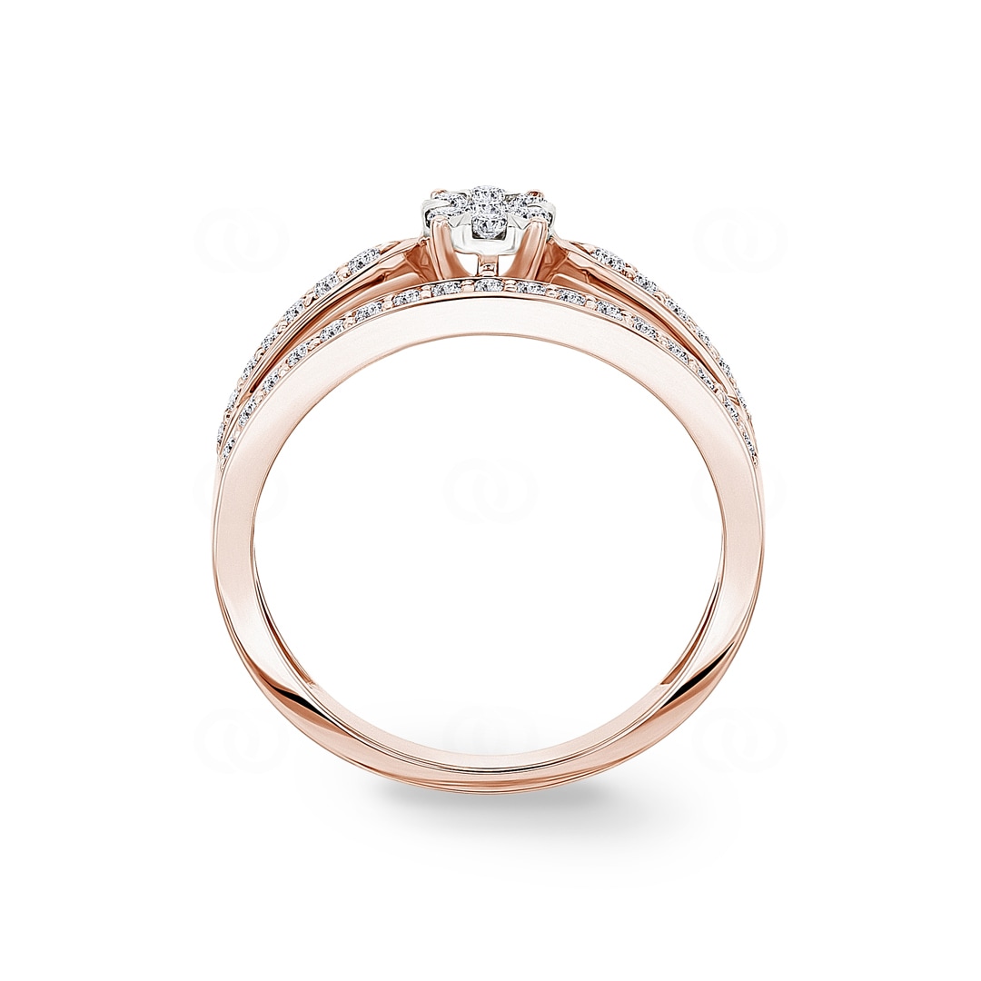 0.51 Karat Diamanten Verlobungsring 750/18 K Roségold
