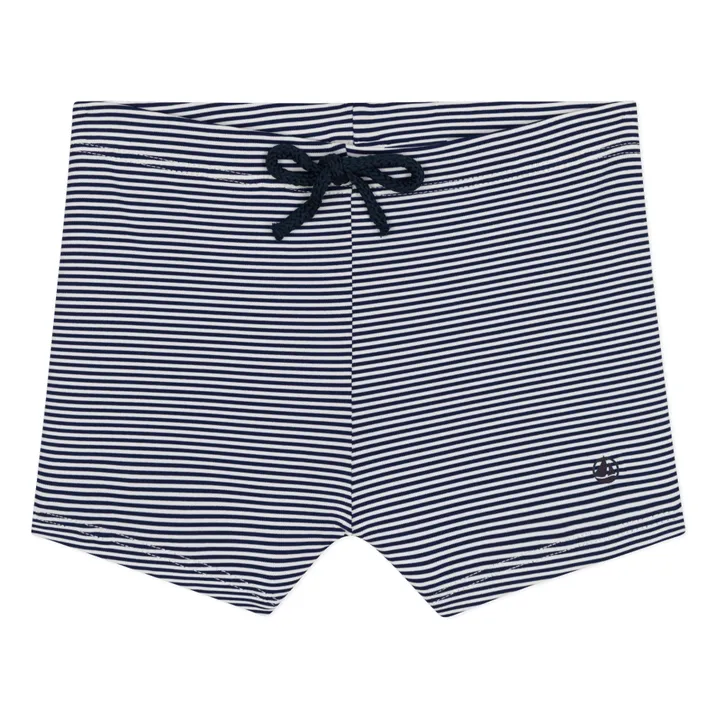 Petit Bateau Short de Bain Magic Rayé | Bleu marine