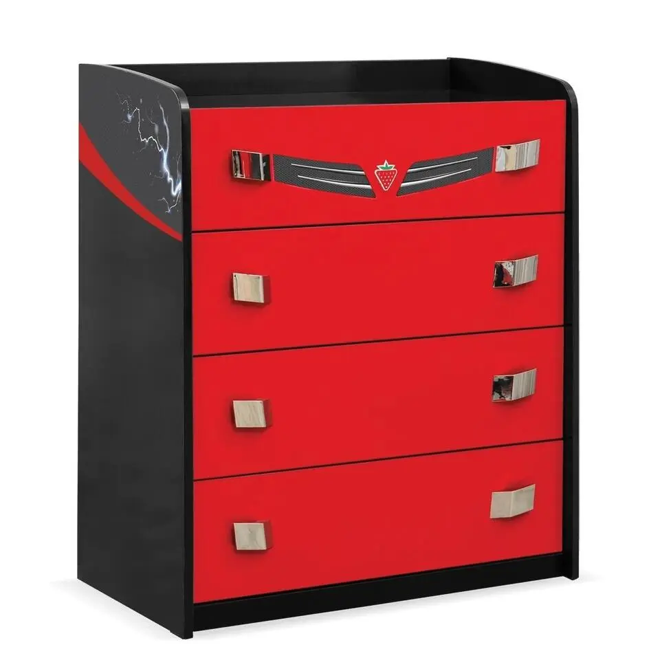 Cilek - Champion Racer - Commode - Kinderladekast - Auto - 42x74x87 cm - Rood