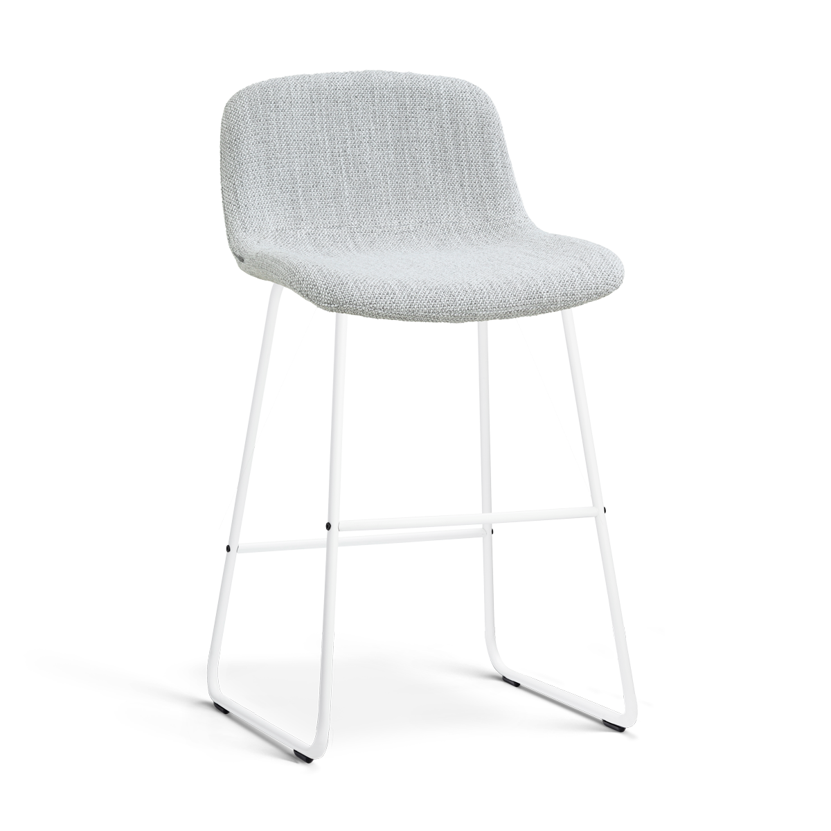 Barkruk Nino-Mats wit onderstel grijs melange 65 cm