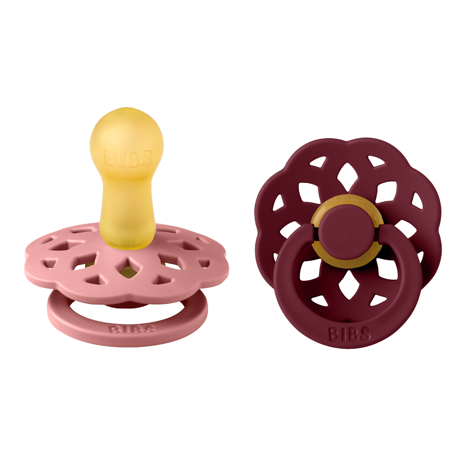 BIBS - Pacifier Boheme 2 PACK - Dusty Pink/Elderberry - Size 2