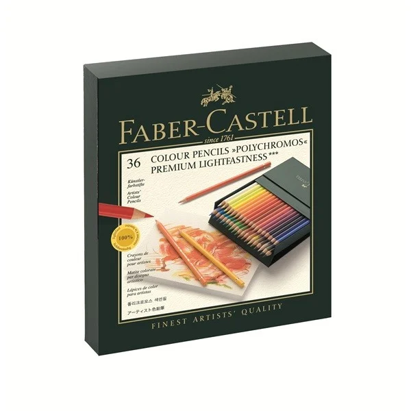 Faber-Castell - Polychromos farveblyanter - Studio box med 36 stk