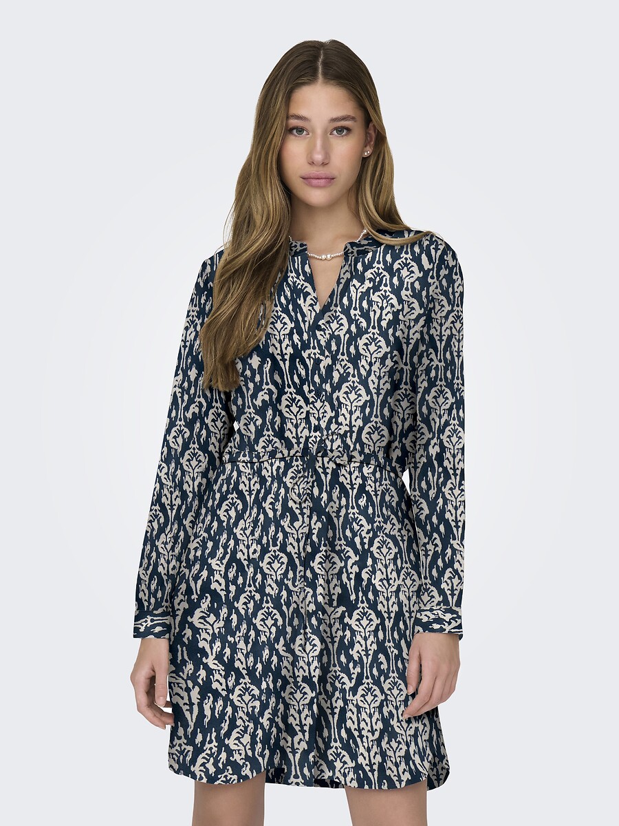 SOMENTE<br>Vestido camisa estampado