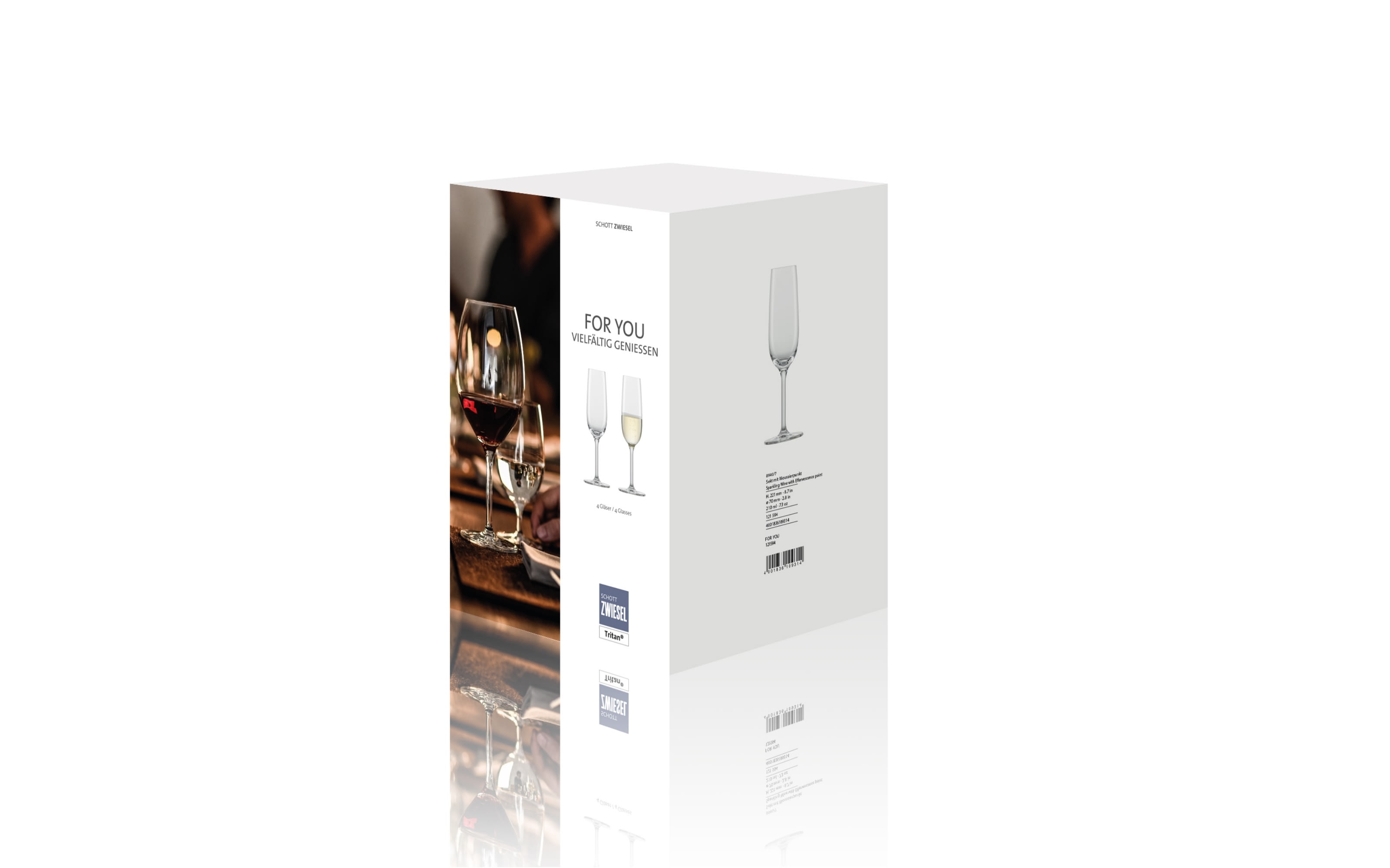 Sektglas For You, 4-teilig