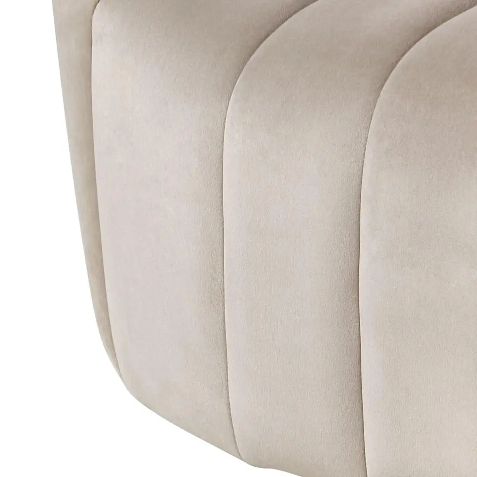 MALUNG - Fauteuil - Beige - Fluweel