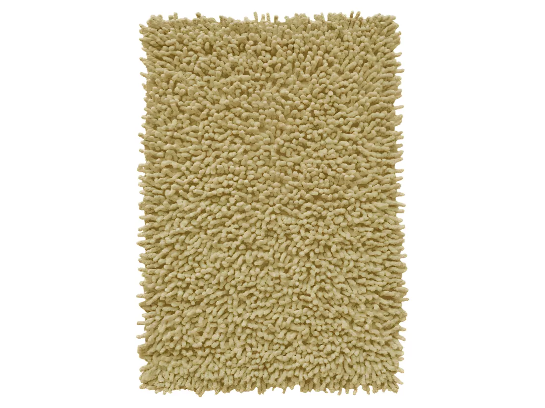 Tapis de salle de bain 40 x 60 cm en coton chenille jaune - NAPOLEON