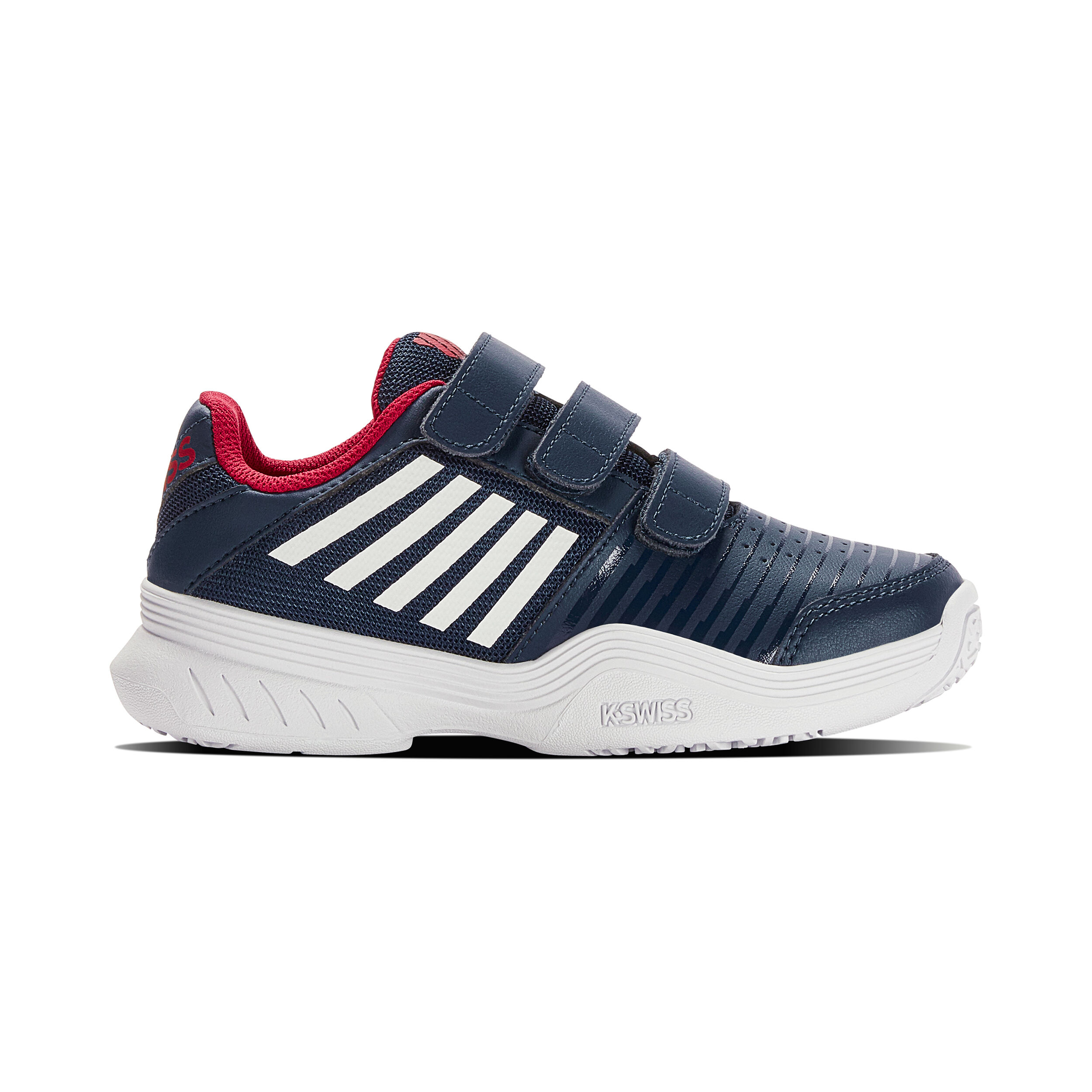 K-Swiss Court Express Strap Omni Chaussures Toutes Surfaces Enfants - Bleu Foncé , Blanc